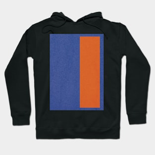 Orange Rectangle on a Blue Background Hoodie